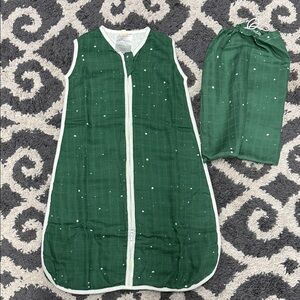 Forest Green Kids Sleep Sack with Stars